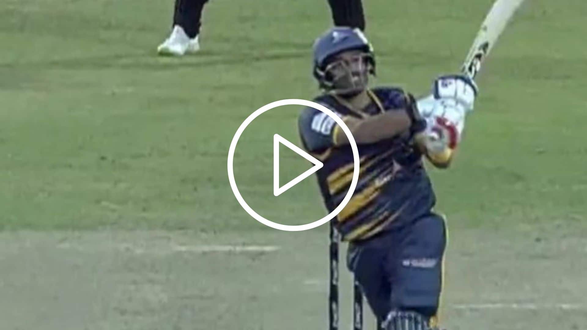 [Watch] Robin Uthappa Smashes Vintage Walking Down The Track Six In A T10 Blockbuster